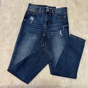 JORDACHE Skinny Stretch adjustable waist Denim Blue Jeans kids size 12 NWT